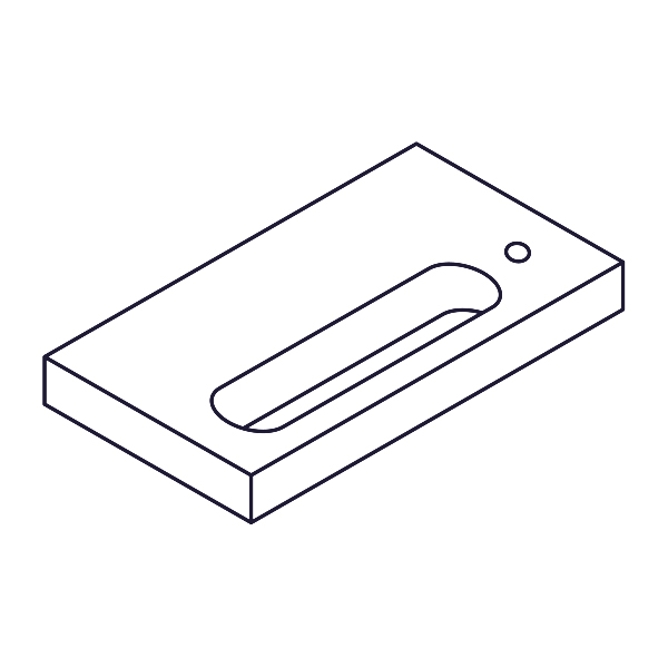 Reikäpohja pyöristetyllä kukka-aukolla ja maljakkoreiällä thumbnail